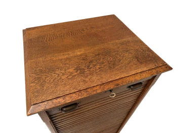 Art Nouveau Filing Cabinet with Tambour Shutter Door, 1900s
